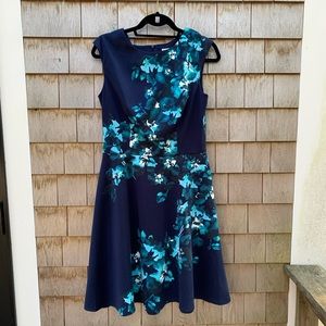 Wisp Chessa Dress - Navy Blue and Teal. Size 8